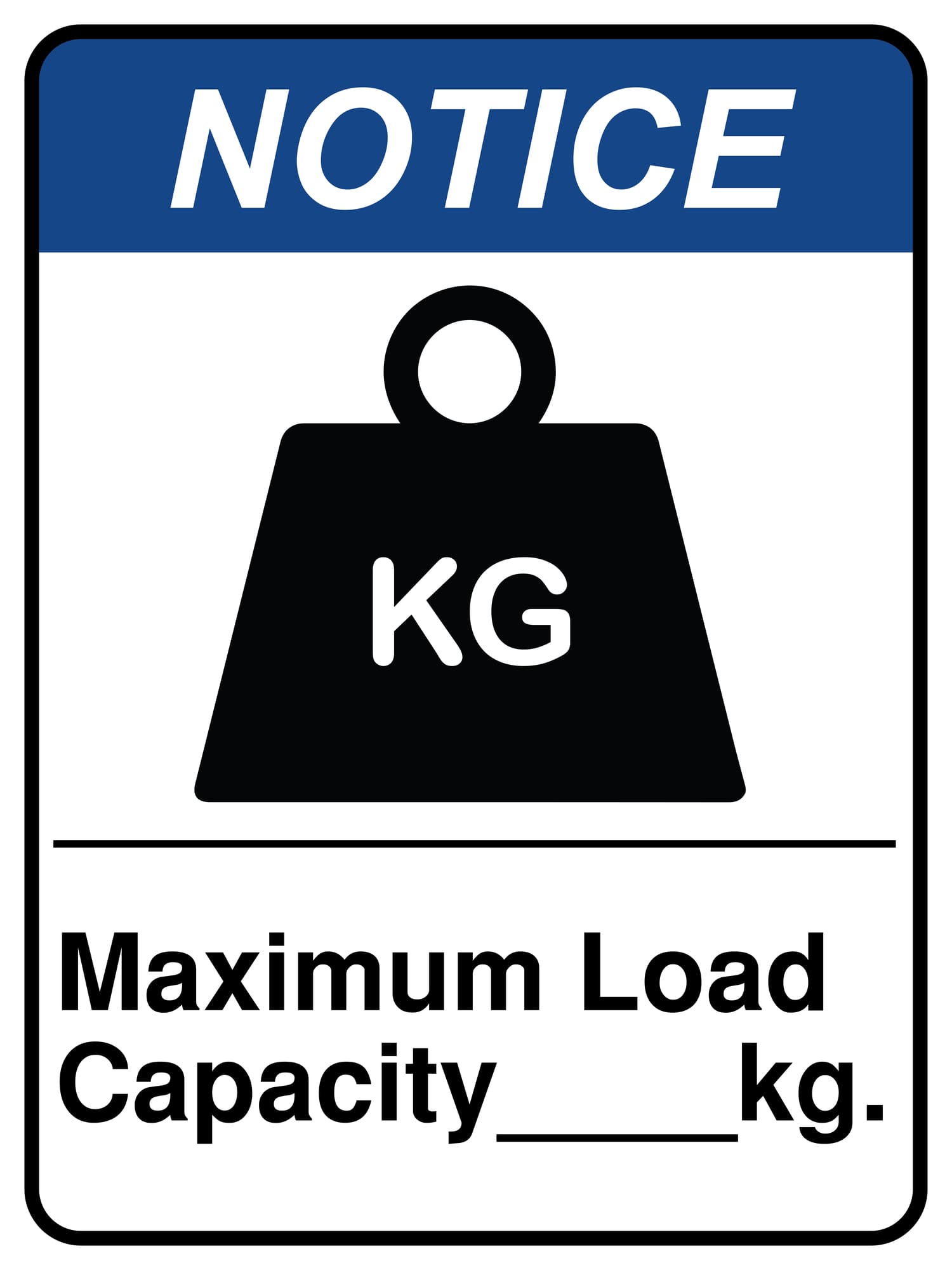 Maximum Load Capacity Kg - Sign-age