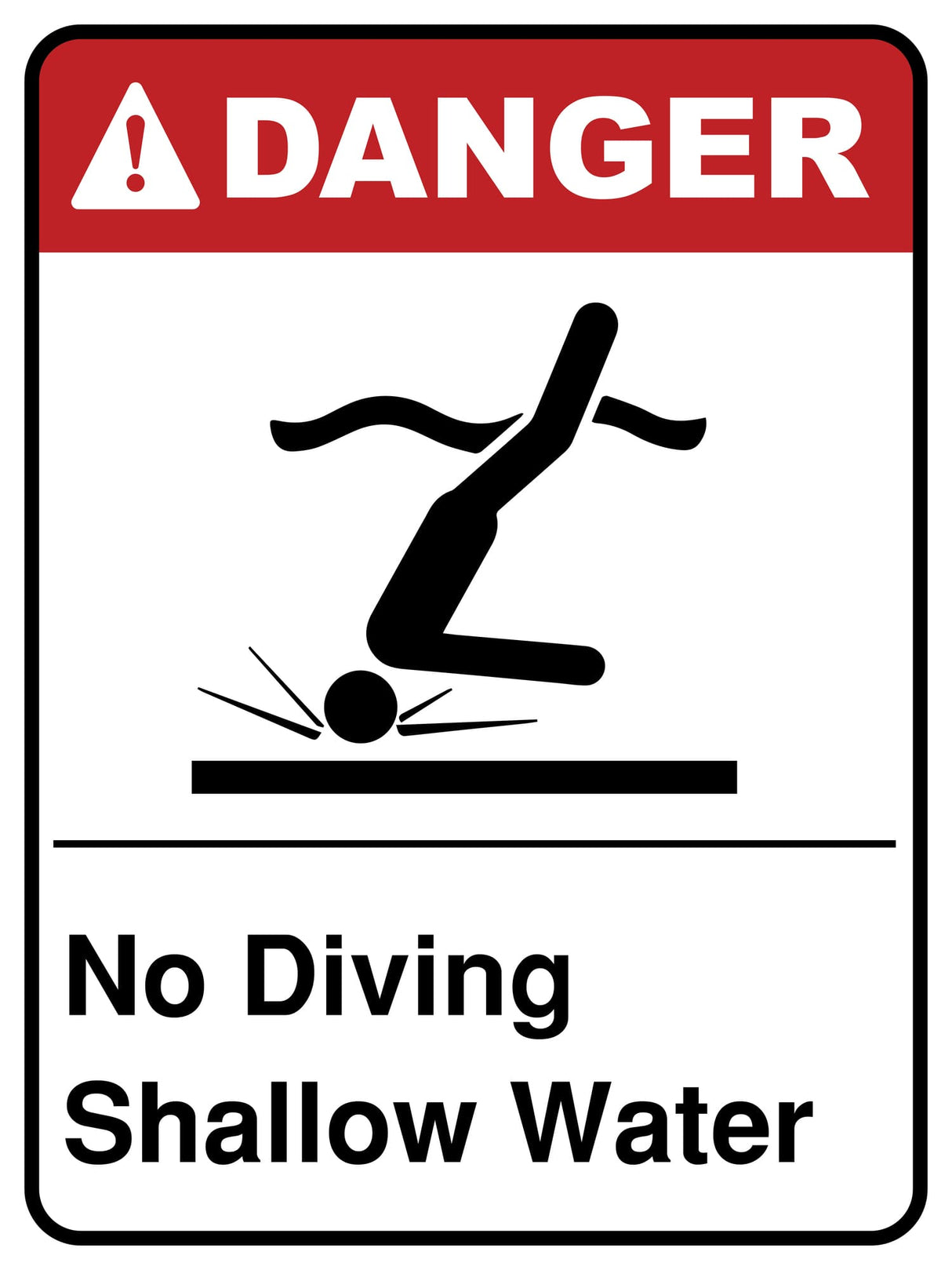 No Diving Shallow Water