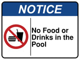 No Food Or Drinks In The Pool