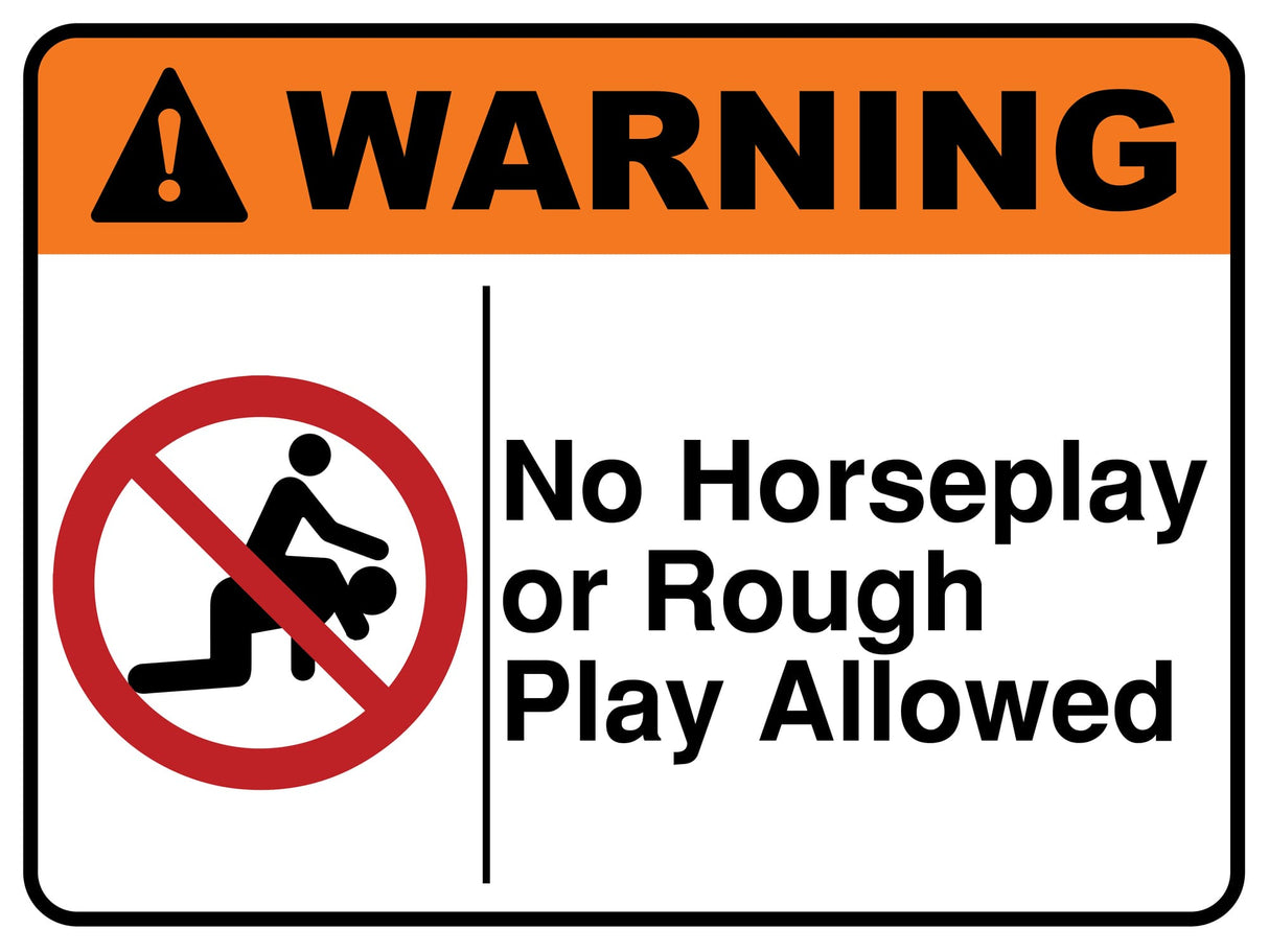 No Horseplay Or Rough Play Allowed