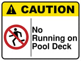 No Running On Pool Deck