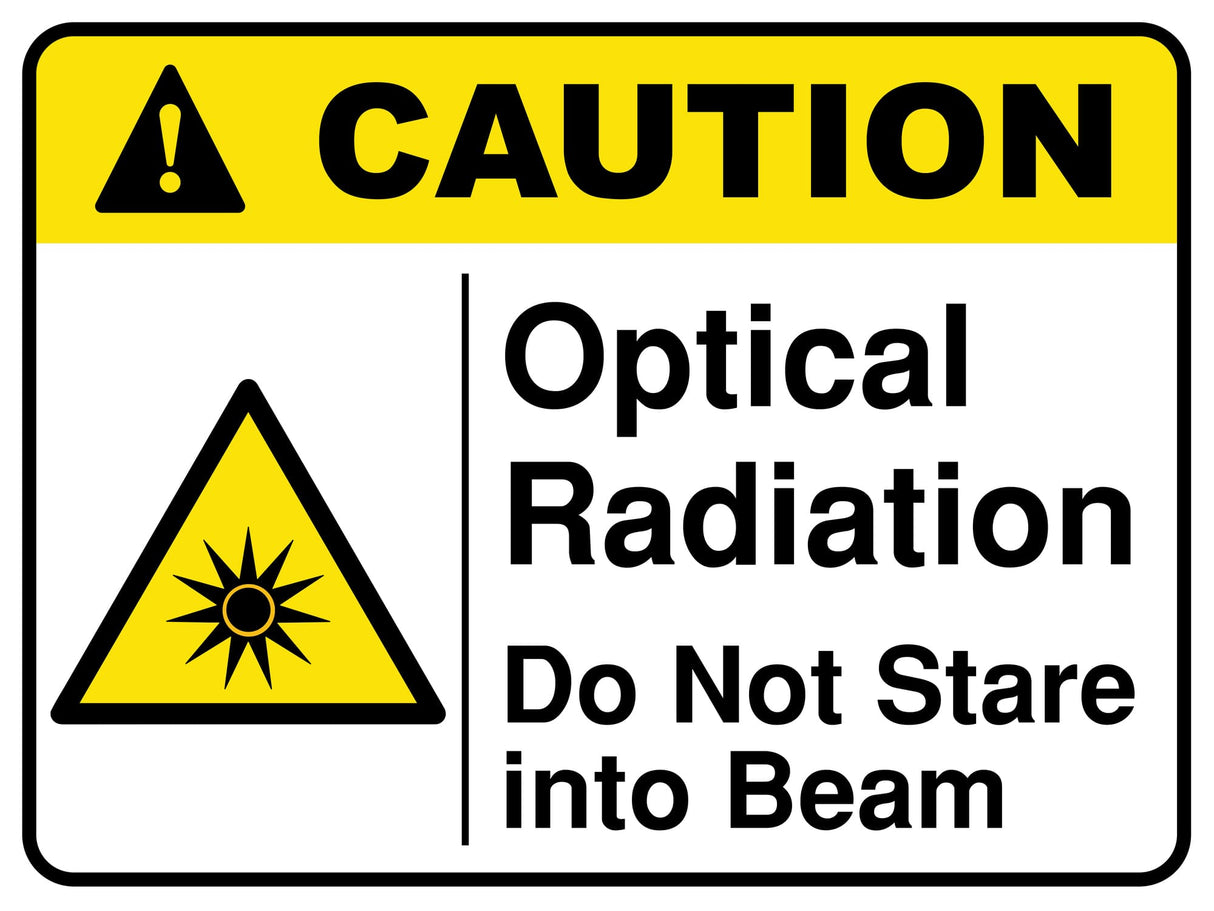 Optical Radiation Do Not Stare Into Beam