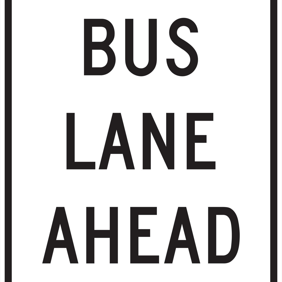 Bus Lane Ahead (Post-Mounted) (R03-12F) - Sign-Age